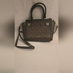 Liz Claiborne Brown Tuxedo Mini Tote Bag